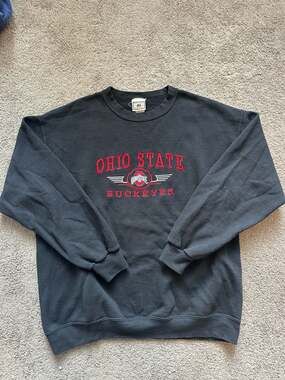 Vintage 90s Lee Heavyweight Ohio State Buckeyes Embroidered Crewneck Sweatshirt